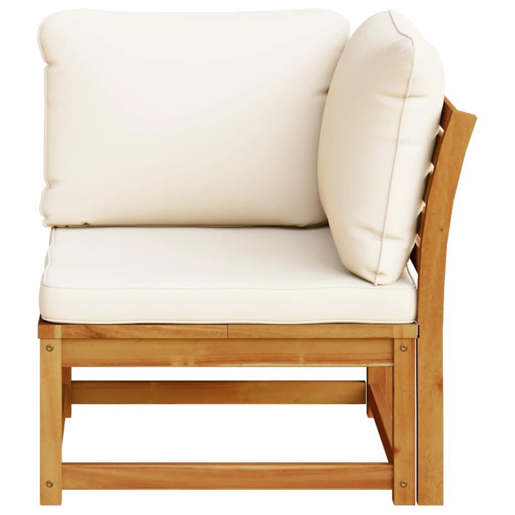 Garten-Ecksofa mit Kissen 73x73x65 cm Massivholz Akazie